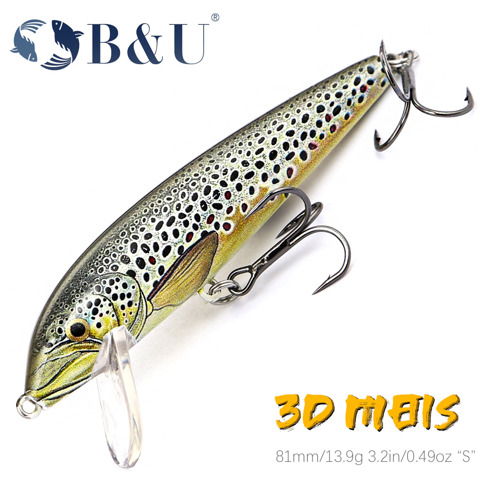 B & U 80 مللي متر غرق أسماك ال - مراجعة Fishing Lure Jerkbait وسعره