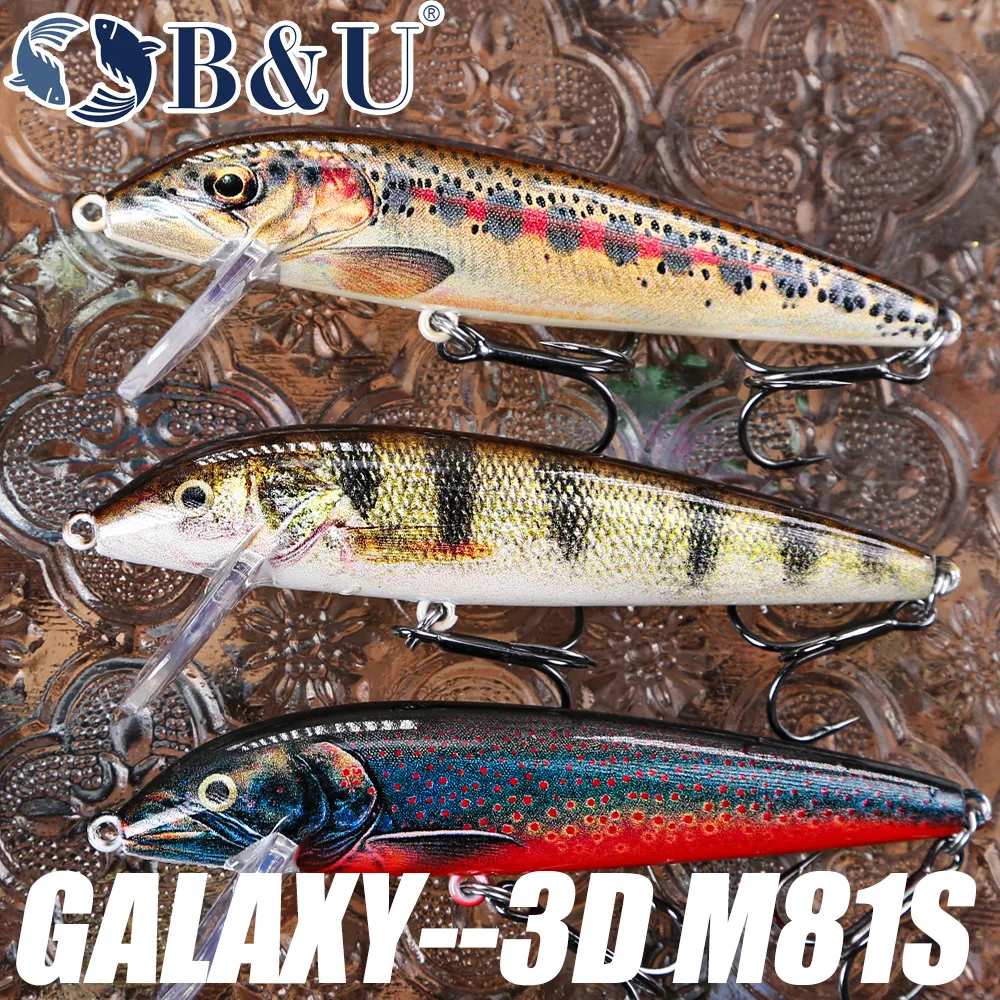 B & U 80 مللي متر غرق أسماك ال - مراجعة Fishing Lure Jerkbait وسعره