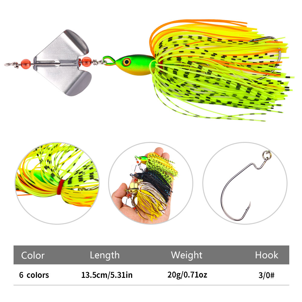 قطعة واحدة 13.5 سم 20 جرام طُع - مراجعة Fishing Lure Buzzbait وسعره